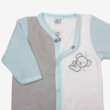 Pyjama  bébé 1 mois  - TROIS KILOS SEPT GRIS 3 - vertbaudet enfant 