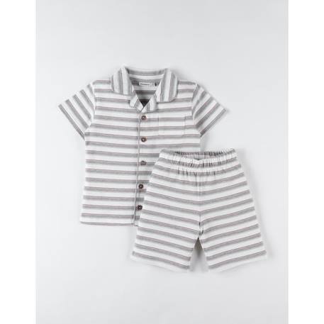 Pyjama 2 pièces rayé en jersey BEIGE 3 - vertbaudet enfant 