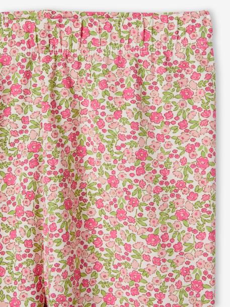 Lot de 2 leggings fille Basics indigo+kaki+marron imprimé+vert sauge 20 - vertbaudet enfant 