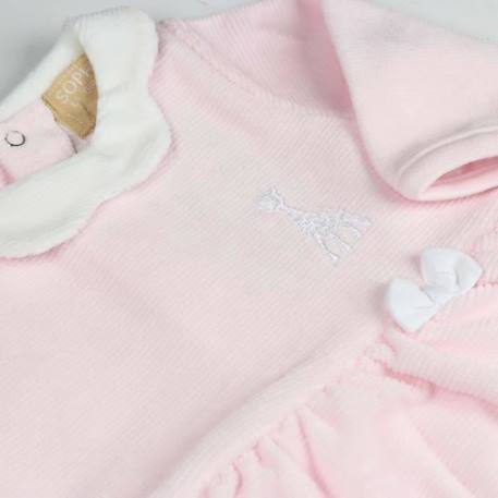 Pyjama Sophie la Girafe® - Trois Kilos Sept - Robe en velours rose - Bébé fille ROSE+ROSE 4 - vertbaudet enfant 