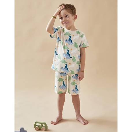 Pyjama 2 pièces imprimé dinosaure en jersey BEIGE 1 - vertbaudet enfant 