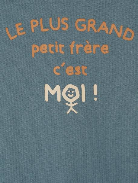 T-shirt à message bébé manches longues blanc+bleu canard 8 - vertbaudet enfant 