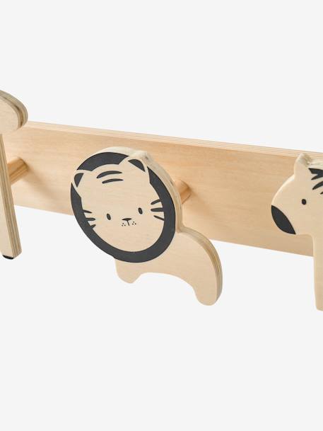 Porte-manteau avec patères animaux de la jungle bois 3 - vertbaudet enfant 