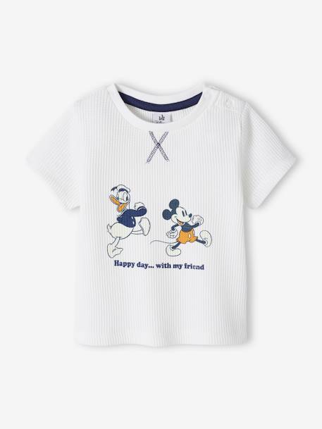 T-shirt nid d'abeille bébé Disney® Mickey écru 1 - vertbaudet enfant 