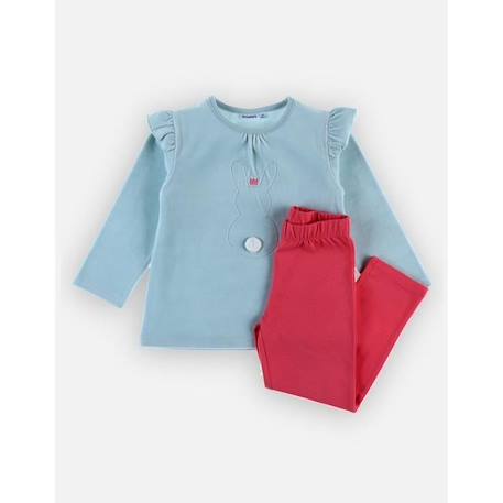 Pyjama 2 pièces en velours et jersey GRIS 1 - vertbaudet enfant 