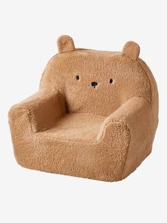 Fauteuil en mousse et sherpa Ourson  - vertbaudet enfant