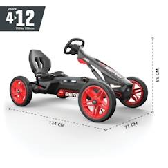 Jouet-Jeux de plein air-Kart à pédales BERG Rally APX Rouge - Pour Enfant - 3 vitesses - Pneumatique