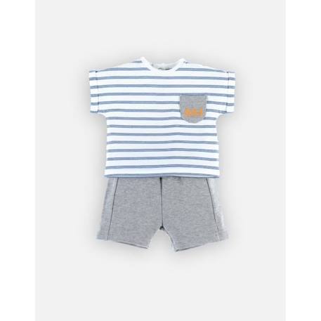 Set t-shirt + short en coton GRIS 3 - vertbaudet enfant 