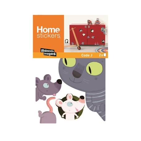 Stickers muraux Le Chat et les souris GRIS 2 - vertbaudet enfant 