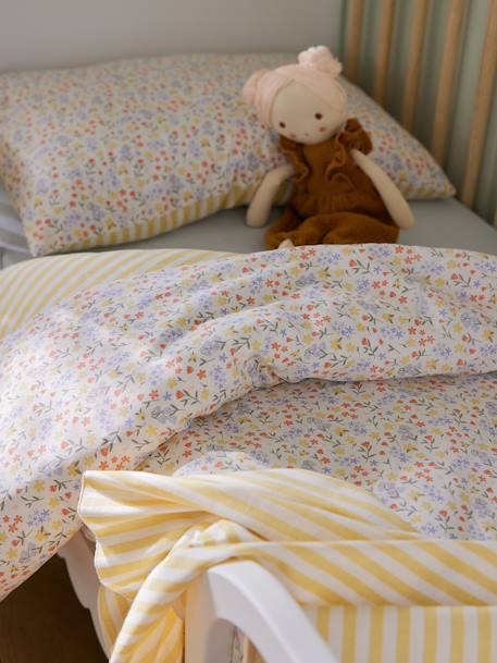 Housse de couette bébé réversible GIVERNY multicolore 1 - vertbaudet enfant 
