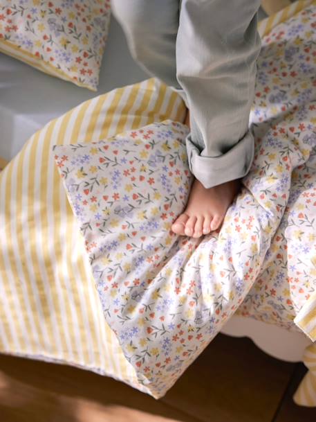 Housse de couette bébé réversible GIVERNY multicolore 4 - vertbaudet enfant 