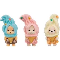 -Le trio de bébés en costumes de crèmes glacées - SYLVANIAN FAMILIES - 5593
