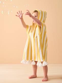 oeko-tex-Linge de maison et décoration-Linge de bain-Poncho-Poncho de bain bébé à rayures personnalisable
