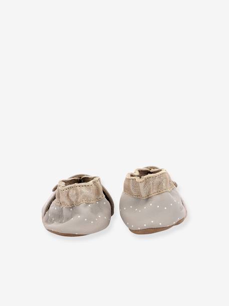 Chaussons cuir souple bébé Baby tiny heart ROBEEZ© gris 4 - vertbaudet enfant 