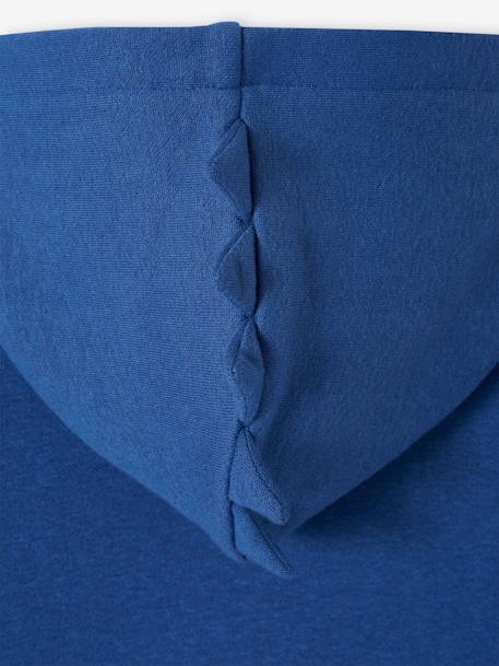 Sweat zippé avec capuche à crête bleu 4 - vertbaudet enfant 