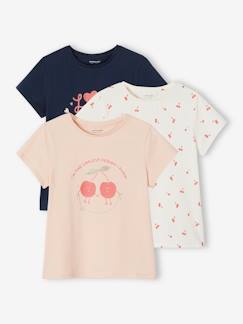 -Lot de 3 t-shirts Basics détails irisés fille