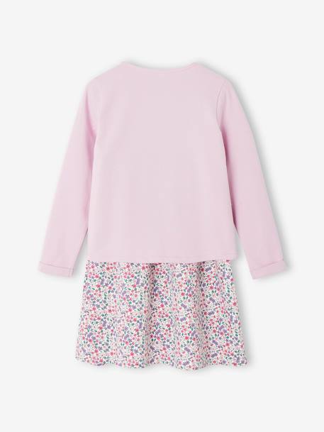 Ensemble fille robe + gilet mauve+rose imprimé 4 - vertbaudet enfant 
