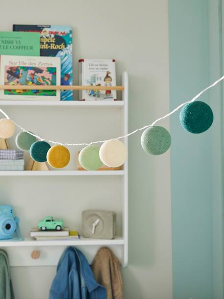 Guirlande boules lumineuse avec interrupteur framboise+rose+vert sauge 11 - vertbaudet enfant 