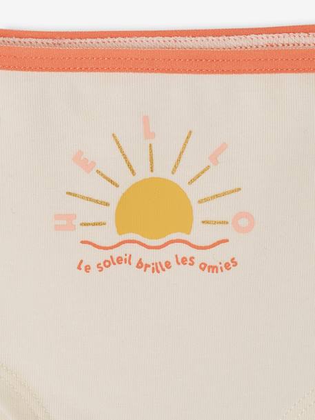 Lot de 5 shorties 'summer' fille en coton bio pêche 8 - vertbaudet enfant 