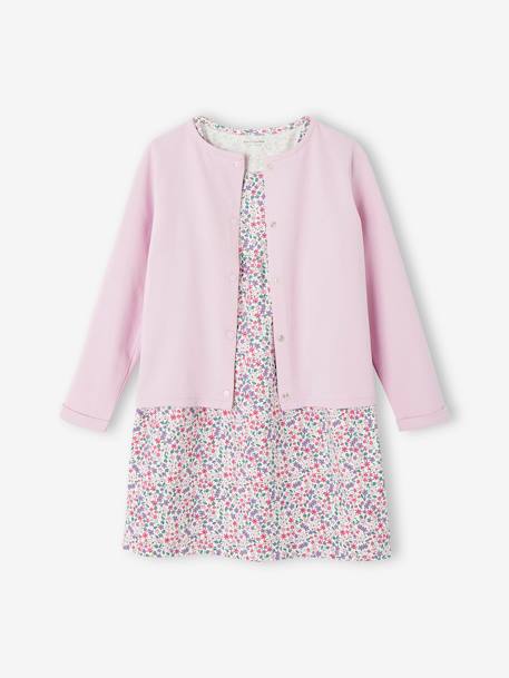 Fille-Ensemble robe + cardigan fille