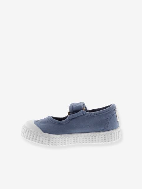 Ballerines enfant 1915 Mercedes Lona Tintada 136605 bleu jean 3 - vertbaudet enfant 