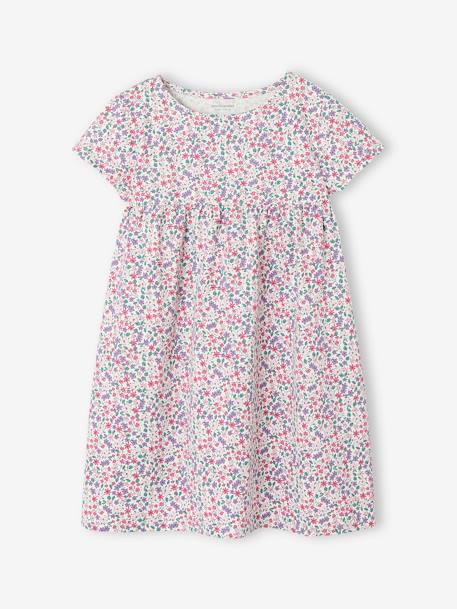 Ensemble fille robe + gilet mauve+rose imprimé 2 - vertbaudet enfant 