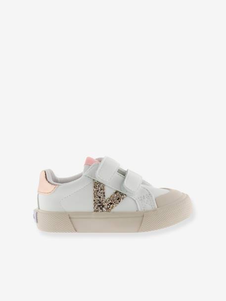 Baskets enfant Tribu Tiras Efecto Piel blanc 3 - vertbaudet enfant 