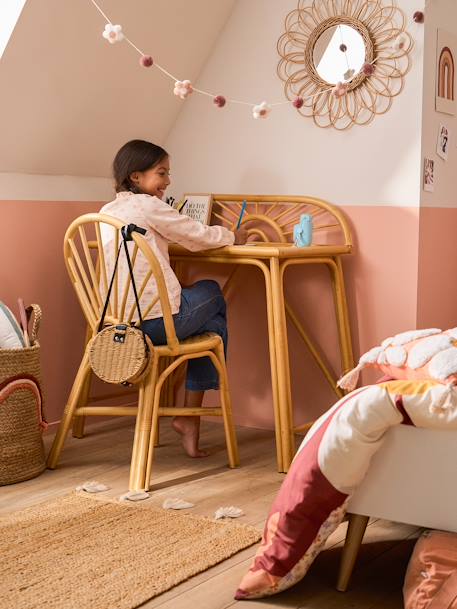 Bureau primaire en rotin Soleil bois 3 - vertbaudet enfant 