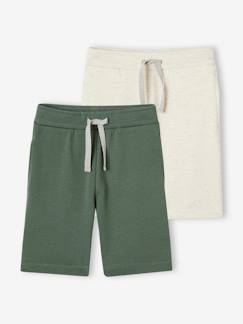 -Lot de 2 bermudas garçon en molleton