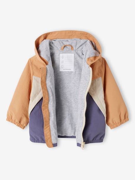 Blouson coupe-vent bébé garçon colorblock camel+vert d'eau 3 - vertbaudet enfant 