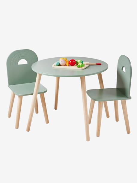 Table et chaises enfant Arc en ciel vert sauge 5 - vertbaudet enfant 