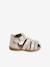 Sandales premiers pas bébé beige irisé+blanc imprimé+or 2 - vertbaudet enfant 