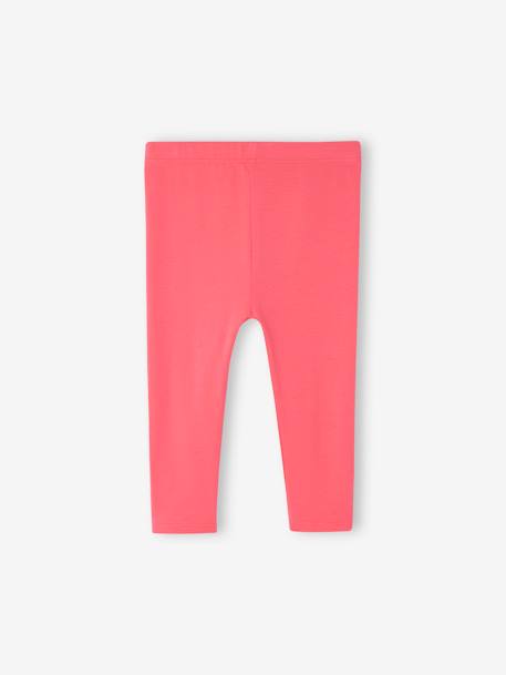 Lot de 2 leggings longs bébé fille BASICS fuchsia+lot marine grisé 4 - vertbaudet enfant 