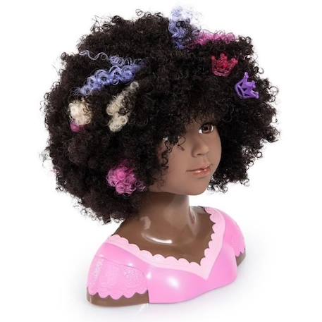 Tête à coiffer BAYER DESIGN - Charlène Super Model - Cheveux bouclés avec maquillage MARRON 2 - vertbaudet enfant 