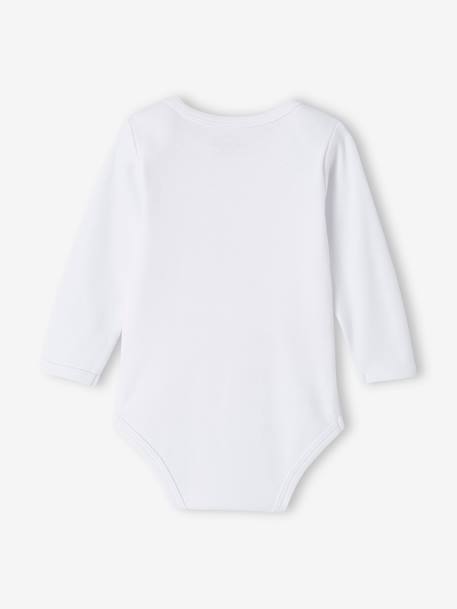 Lot de 5 bodies manches longues bébé emmanchure US en coton Bio bleu nuit 7 - vertbaudet enfant 