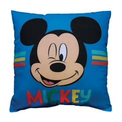 -Coussin imprimé 100% coton, DISNEY MICKEY CLASSIC. Taille : 40x40 cm