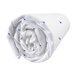 Linge de maison et décoration-Drap-housse imprimé 100% coton Bretagne BREIZH - Taille : 90x190 cm
