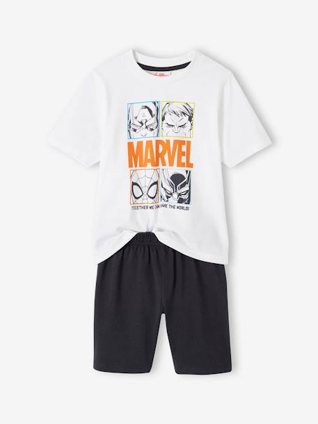 Pyjashort bicolore garçon Marvel® Avengers Blanc/anthracite 1 - vertbaudet enfant 