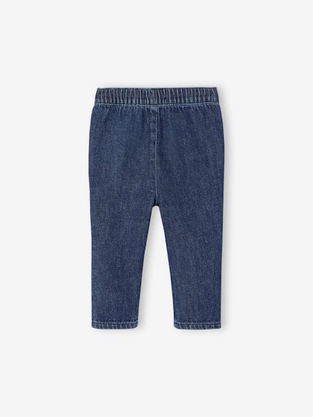 Pantalon en denim léger bébé denim bleached+denim brut 9 - vertbaudet enfant 