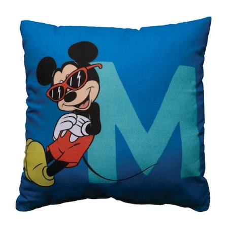 Coussin imprimé 100% coton, DISNEY MICKEY CLASSIC. Taille : 40x40 cm BLEU 3 - vertbaudet enfant 