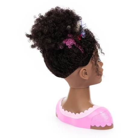 Tête à coiffer BAYER DESIGN - Charlène Super Model - Cheveux bouclés avec maquillage MARRON 3 - vertbaudet enfant 
