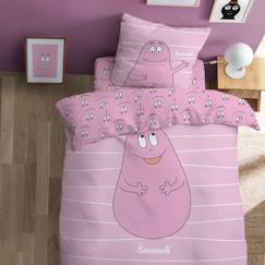 Linge de maison et décoration-Linge de lit enfant-Parure de lit imprimée 100% coton, BARBAPAPA PINK. Taille : 140x200 cm