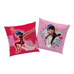 -Coussin carré deux faces imprimées Miraculous Ladybug - Taille : 40x40 cm