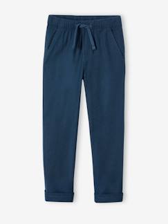 -Pantalon garçon coton/lin léger