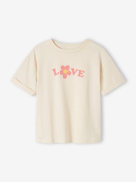 Ensemble t-shirt et cycliste fille rose+vert émeraude 2 - vertbaudet enfant 