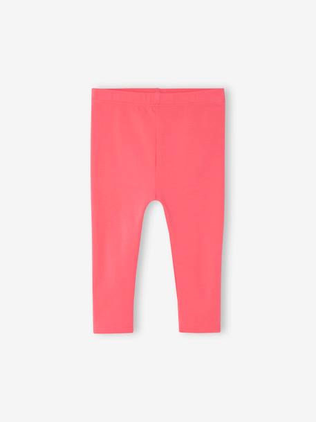 Lot de 2 leggings longs bébé fille BASICS fuchsia+lot marine grisé 2 - vertbaudet enfant 