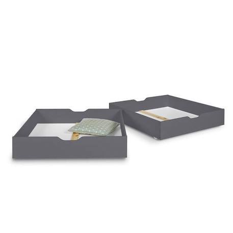 Pack Lit superposé séparable avec tiroirs Aaron  Gris anthracite 90x190 cm GRIS 2 - vertbaudet enfant 