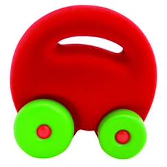 -Jouet d'activité Rubbabu - Voiture Mascotte Rouge pour Enfant de 12 mois et plus - Intérieur - Doux et résistant