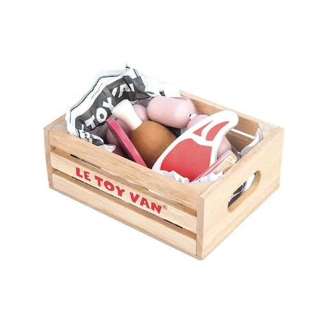 Cagette de viandes en bois - Le Toy Van - Le panier de viandes ROSE 1 - vertbaudet enfant 