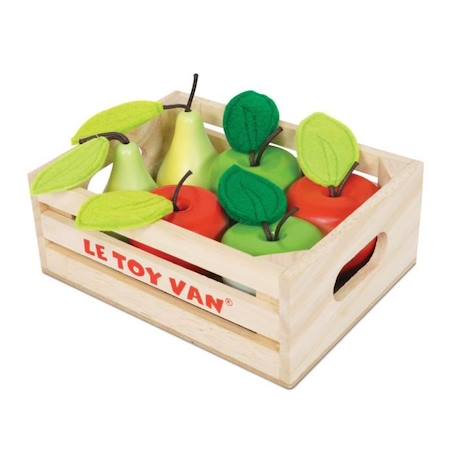 Cagette pommes et poires - Le Toy Van - Jouet en bois VERT 1 - vertbaudet enfant 